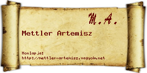 Mettler Artemisz névjegykártya